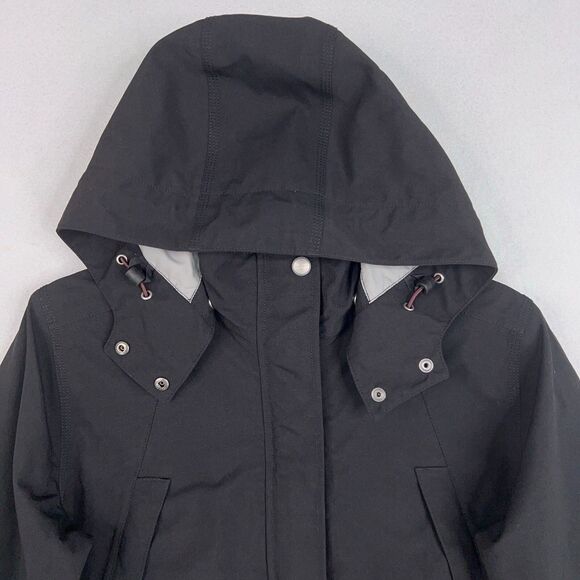 Carhartt Jacket Womens XS Black Storm Defender Hooded Raincoat Thumbhole Work - Picture 3 of 16
